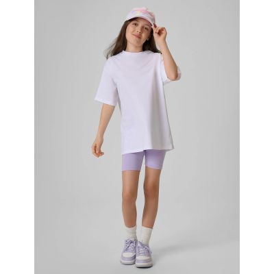 4. T-shirt loose gładki dziewczęcy 4F 4FJRSS26TTSHF3984-11S