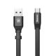 2. Baseus Nimble płaski kabel przewód USB / USB-C z uchwytem 2A 0,23M czarny (CATMBJ-01)