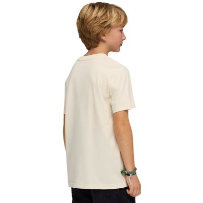 4. Koszulka dla dzieci Puma ESS Small No.1 Logo Centered Tee beżowa 692975 87