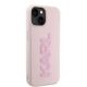 4. Etui Karl Lagerfeld 3D Rubber Glitter Logo na iPhone 15 Plus - różowe