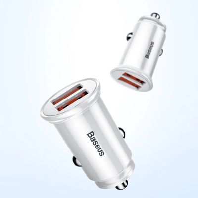 14. Baseus Circular inteligentna ładowarka samochodowa 2x USB QC3.0 Quick Charge 3.0 SCP AFC 30W czarny (CCALL-YD01)