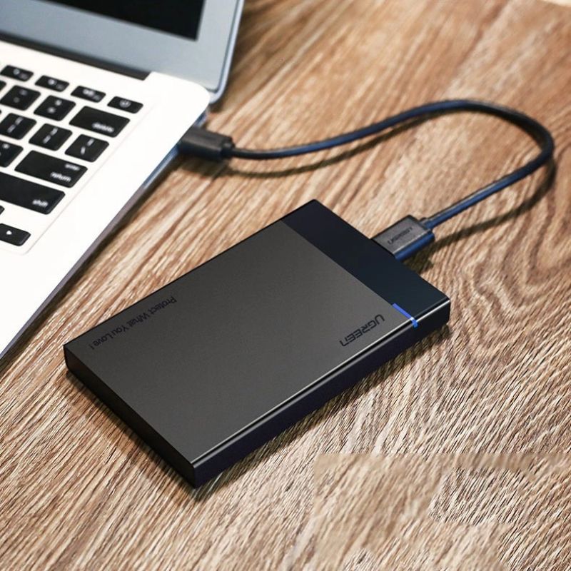 13. Ugreen kieszeń na dysk HDD SSD obudowa dysku SATA 2,5'' USB 3.2 Gen 1 (5 Gbps) micro USB SuperSpeed + kabel 0,5 m czarny (US221 30848)