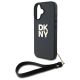 5. Etui DKNY Wrist Strap Stock Logo na iPhone 16 - czarne