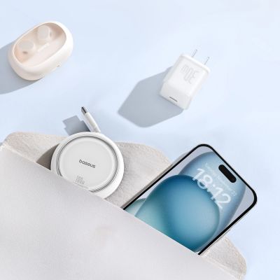 7. Kabel wysuwany Baseus Free2Draw Mini USB-C - USB-C 100W 1m - biały
