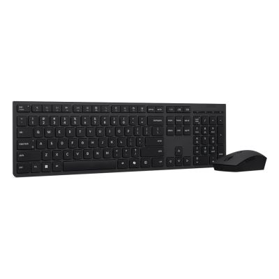 4. Lenovo Professional Bezprzewodowa ładowalna klawiatura i mysz combo | Zestaw klawiatury i myszy | Bezprzewodowy | Mysz w zestawie | Angielski (USA) | Łączność Bluetooth | Szary