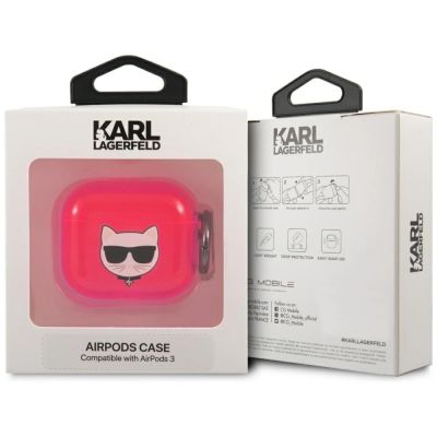 3. Etui Karl Lagerfeld Choupette na AirPods 3 - różowe