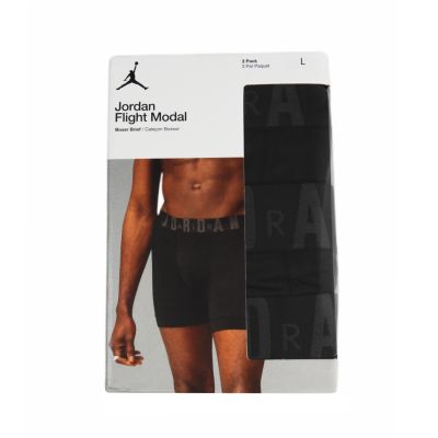 5. Bokserki męskie Air Jordan Flight Men's Modal Boxer Briefs 3-Pack Czarne - JM0621-023