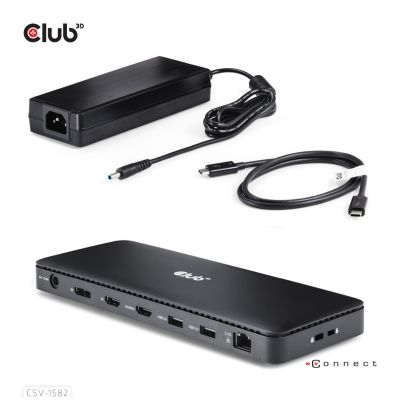 9. CLUB3D Club 3D, Dockingstation TB4 12 in 1