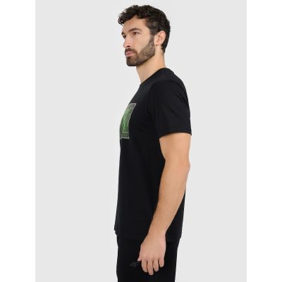 5. T-shirt regular z nadrukiem męski 4F 4FRAW25TTSHM3612-20S