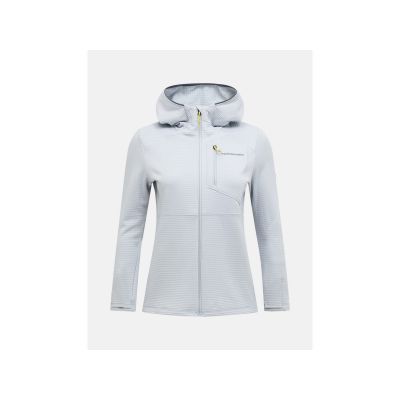Bluza damska PEAK PERFORMANCE W Trail Polartec Power Grid Zip Hood kolor szary
