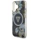 6. Etui Guess Glitter Flowers Triangle Buttons MagSafe do iPhone 16 czarny