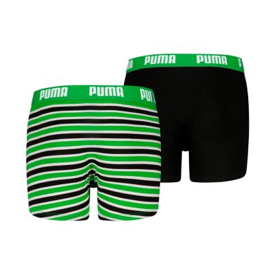 2. Bokserki dla dzieci Puma Everyday Striped 2 pak zielono-czarne 938970 03