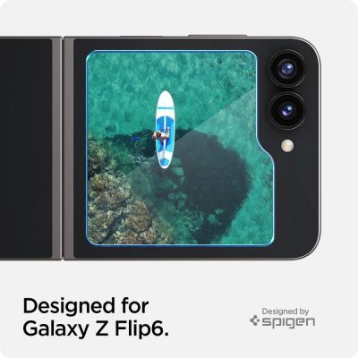 9. Szkło hartowane Spigen Glas.tR EZ Fit na Samsung Galaxy Z Flip 6 - 2 szt.