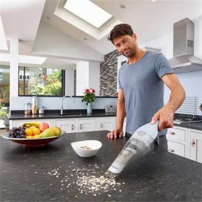2. Odkurzacz przenośny Black & Decker NVC215W Niebieski, Szary Bez worka
