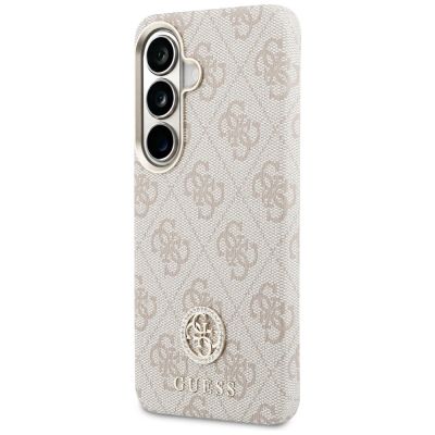 2. Etui Guess 4G Rhinestone Round Logo MagSafe na Samsung Galaxy S26 - różowe