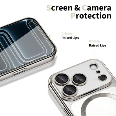 3. Etui Tech-Protect MagFlex MagSafe na iPhone 17 Pro Max - przezroczysto-srebrne