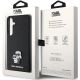 8. Etui Karl Lagerfeld Saffiano Karl&Choupette Metal Pin na Samsung Galaxy S24+ - czarne