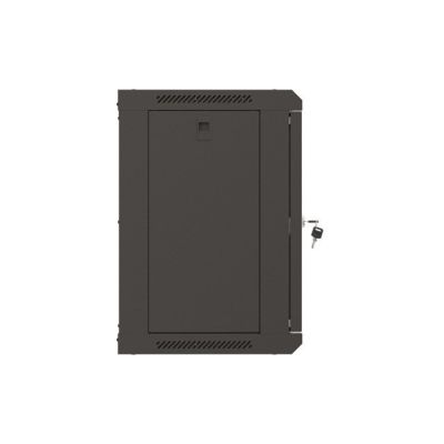 8. LANBERG SZAFA INSTALACYJNA RACK WISZĄCA 19" 9U 540X350 CZARNA DRZWI PRZESZKLONE (FLAT PACK)