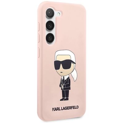 4. Etui Karl Lagerfeld Silicone Ikonik na Samsung Galaxy S23+ - różowe