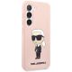 4. Etui Karl Lagerfeld Silicone Ikonik na Samsung Galaxy S23+ - różowe