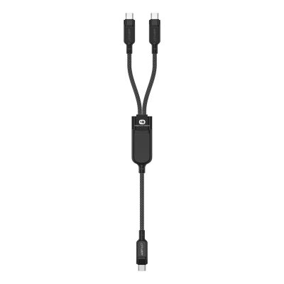 Kabel Acefast C5 USB-C - USB-C / USB-C 2w1 100W 480Mb/s - czarny