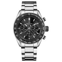Zegarek Męski Giewont Chronograph Sapphire Srebrno Czarny GW9580-B1