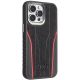 6. Etui Audi Genuine Leather z MagSafe na iPhone 15 Pro Max - czarno-czerwone