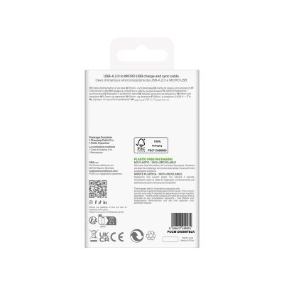3. Kabel Puro 12W TPE USB-A - microUSB 2m - czarny