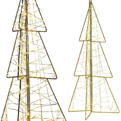 CHOINKA DEKORACYJNA 150LED CHAMPAGNE 60CM LUCA