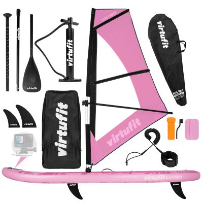 8. VIRTUFIT DESKA SUP SURFER 305 Z ŻAGLEM I AKCESORIAMI RÓŻOWY