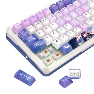 4. REDRAGON K708AK-RGB-PRO FLEKACT klawiatura USB + RF Wireless + Bluetooth Biały