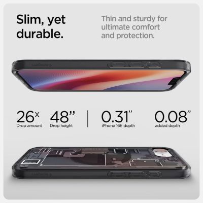 14. Etui Spigen Ultra Hybrid MagSafe na iPhone 16e / 17e Zero One - czarne