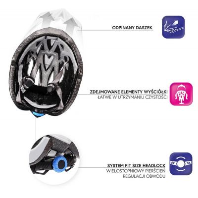 27. Kask rowerowy Meteor Shimmer M 24760