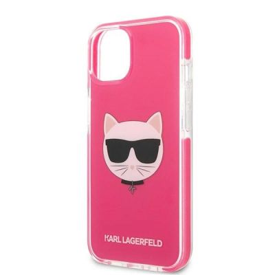 6. Etui Karl Lagerfeld Choupette Head na iPhone 13 - fuksjowy