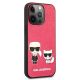 4. Etui Karl Lagerfeld Ikonik Karl&Choupette na iPhone 13 Pro / iPhone 13 - fuksjowe