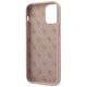 4. Etui Guess Silicone Script Gold Logo na iPhone 12 mini - jasnoróżowe