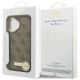 8. Etui Guess 4G Logo Plate MagSafe na iPhone 17 - brązowe