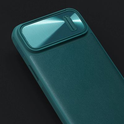 10. Nillkin CamShield Leather S Case etui iPhone 14 Plus pokrowiec z osłoną na aparat niebieskie