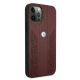 4. Etui BMW Leather Curve Perforate na iPhone 12 / iPhone 12 Pro - czerwone