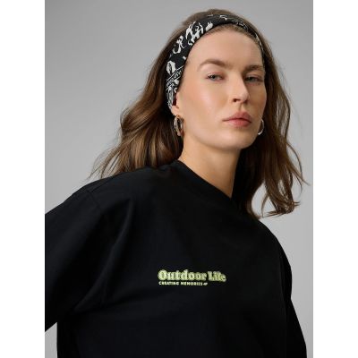 4. Longsleeve regular z nadrukiem damski 4F 4FRSS26TSWSF2834-20S