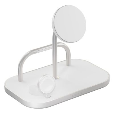 Ładowarka ZENS ZEDC29W/00, Wewnątrz, AC, USB, Ładowanie bezprzewodowe, 1 m, Srebrny, Biały