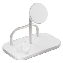 Ładowarka ZENS ZEDC29W/00, Wewnątrz, AC, USB, Ładowanie bezprzewodowe, 1 m, Srebrny, Biały