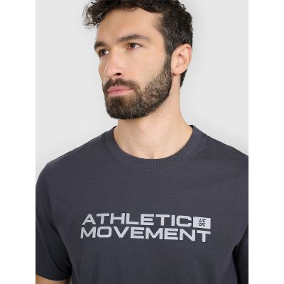 4. T-shirt regular z nadrukiem męski 4F 4FRAW25TTSHM3384-22S