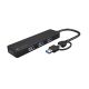 2. NATEC HUB USB-C 3.0 MAYFLY 4-PORTY + ADAPTER USB-A NHU-2023