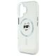 6. Etui Karl Lagerfeld IML Metal Choupette Head MagSafe na iPhone 16 - białe