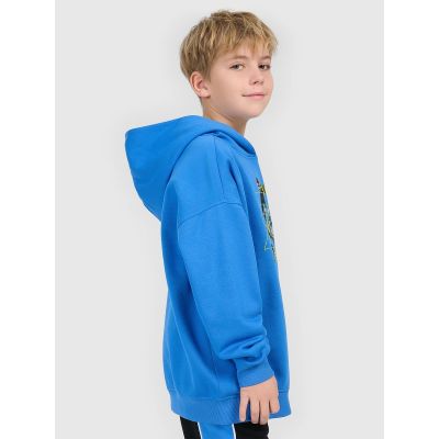 5. Bluza dresowa loose z kapturem chłopięca 4F 4FJRSS26TSWSM2814-33S