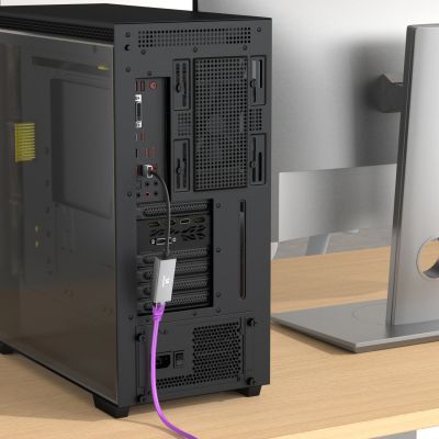 6. Adapter sieciowy Wozinsky WAU-45A Ethernet karta sieciowa LAN Gigabit RJ45 1000 Mb/s USB-A - szara