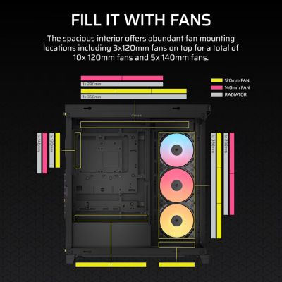 3. Obudowa Corsair FRAME 4500X RS-R ARGB Tempered Glass Mid-Tower, Black
