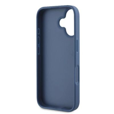 7. Etui Guess 4G Bottom Stripe na iPhone 16 - niebieskie