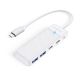 Hub USB Orico PAPW2AC-C3 4-portowy 2x USB-A 3.0 1x USB-C 3.0 z ładowaniem USB-C PD 100 W 0,15 m - biały